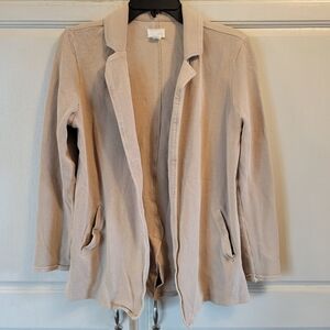 Caslon Light Tan Beige Cotton Blazer